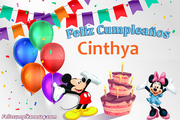 Imágenes Bonitas de Cumpleaños Cinthya - Feliz Cumpleaños Cinthya Tarjetas De Felicitaciones E Imágenes