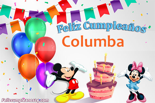 Imágenes Bonitas de Cumpleaños Columba - Feliz Cumpleaños Columba Tarjetas De Felicitaciones E Imágenes