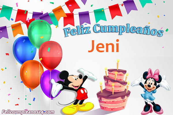 Imágenes Bonitas de Cumpleaños Jeni - Feliz Cumpleaños Jeni. Tarjetas De Felicitaciones E Imágenes