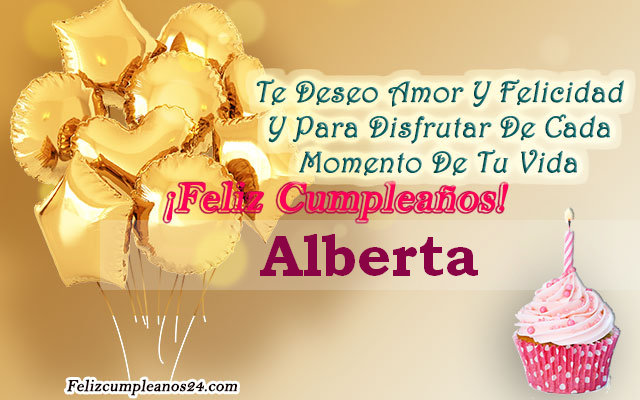 Tarjetas para desear feliz cumpleaños Alberta - Feliz Cumpleaños Alberta. Tarjetas De Felicitaciones E Imágenes
