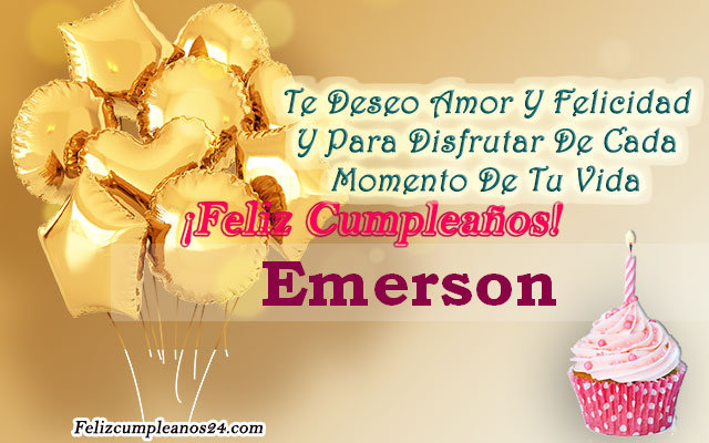 Tarjetas para desear feliz cumpleaños Emerson - Feliz Cumpleaños Emerson Tarjetas De Felicitaciones E Imágenes