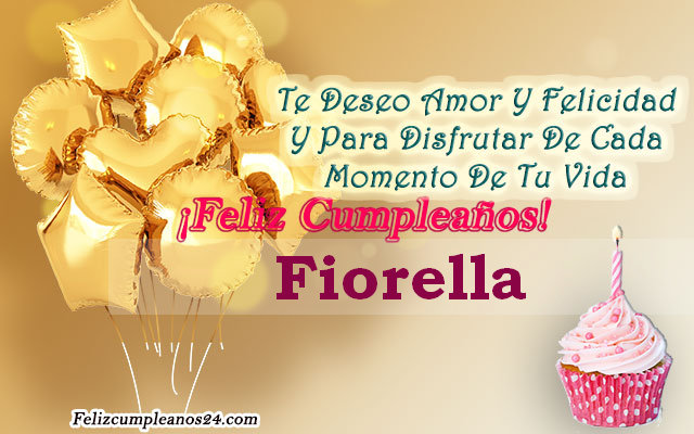 Tarjetas para desear feliz cumpleaños Fiorella - Feliz Cumpleaños Fiorella Tarjetas De Felicitaciones E Imágenes