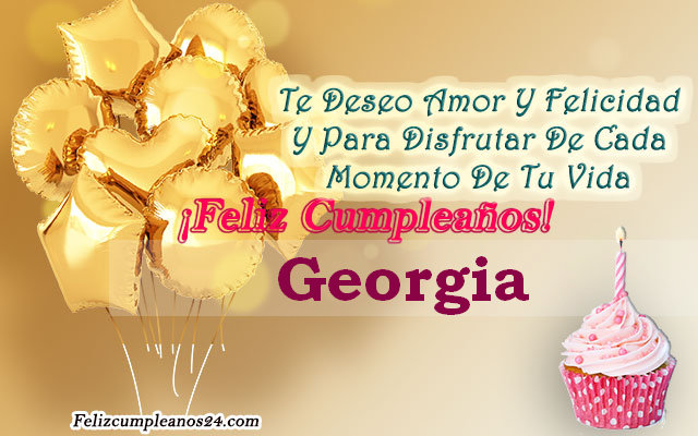 Tarjetas para desear feliz cumpleaños Georgia - Feliz Cumpleaños Georgia Tarjetas De Felicitaciones E Imágenes