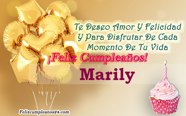 Tarjetas para desear feliz cumpleaños Marily - Feliz Cumpleaños Marily. Tarjetas De Felicitaciones E Imágenes