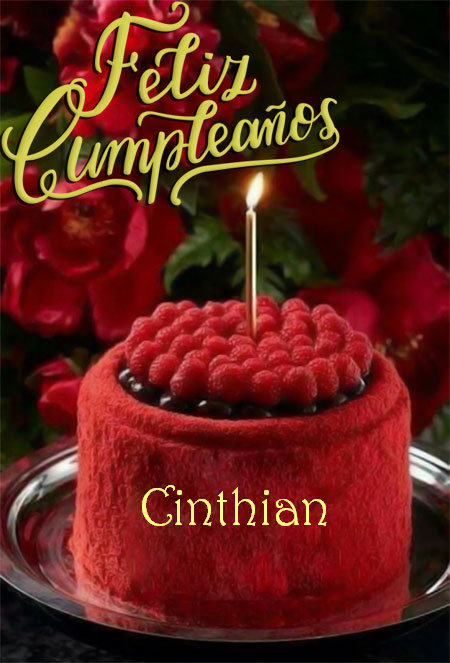 Imágenes de pastel de Cumpleaños para Cinthian - Feliz Cumpleaños Cinthian Tarjetas De Felicitaciones E Imágenes