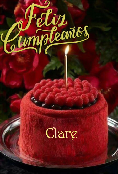 Imágenes de pastel de Cumpleaños para Clare - Feliz Cumpleaños Clare Tarjetas De Felicitaciones E Imágenes