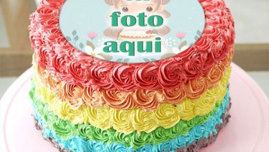 cake 19 390x220 - Marco De Fotos De Pastel De Cumpleaños De Color