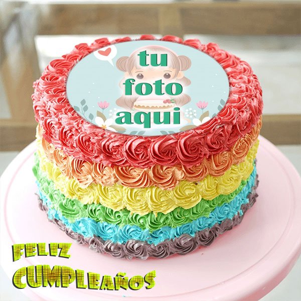 cake 19 - Marco De Fotos De Pastel De Cumpleaños De Color