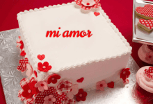 cake B10 220x150 - Feliz Cumpleaños Amor Agregar Nombre En Torta De Blanca Chocolate