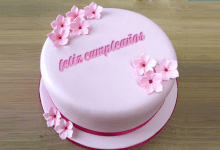 cake B16 220x150 - Escribe Un Saludo En El Pastel De Cumpleaños Rosa
