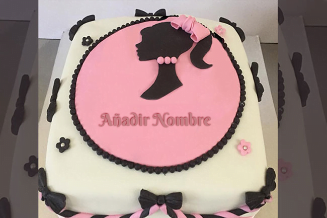 cake B17 - Pastel De Cumpleaños Para Niñas Con Nombres Y Saludos