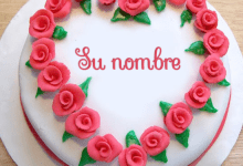 cake B20 220x150 - Escriba El Nombre En El Pastel De Cumpleaños Del Corazón