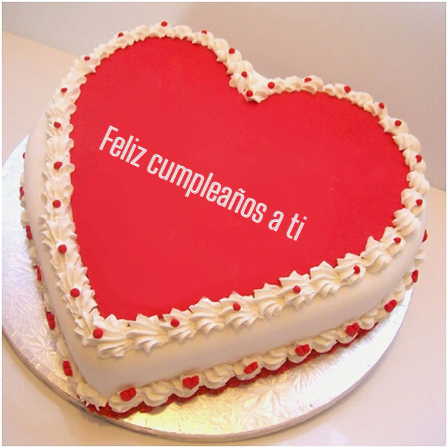 cake B24 - Pastel De Corazón Con Nombre