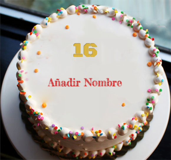 cake B26 - Tarta De Cumpleaños Con Edad Y Nombre
