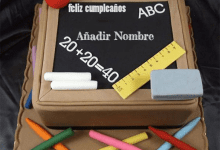 cake B28 220x150 - Pastel De Feliz Cumpleaños Para Profesor Con Nombre
