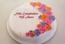 cake B29 220x150 - Último Pastel De Cumpleaños De Flores Por Edición De Nombre