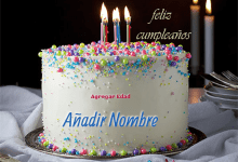 cake B30 220x150 - Velas Pastel De Cumpleaños Por Nombre Y Edad Para Amigas