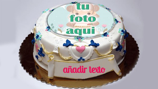torta texto 1 1 - Marco De Fotos De Pastel De Feliz Cumpleaños Con Nombre