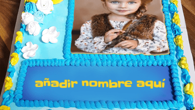 torta texto 10 390x220 - Pastel De Feliz Cumpleaños Con Nombre Y Foto Editar En Línea
