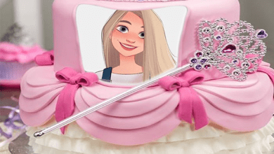 torta texto 18 390x220 - Pastel De Cumpleaños De Princesa Con Nombre Y Edición De Fotos