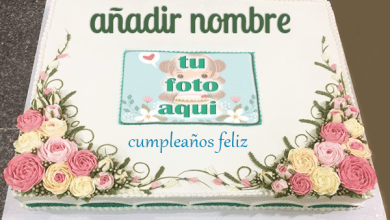 torta texto 20 390x220 - Feliz Cumpleaños Pastel De Cumpleaños Con Flores