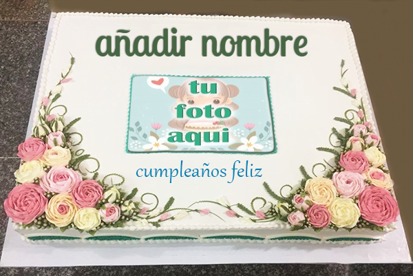 torta texto 20 - Feliz Cumpleaños Pastel De Cumpleaños Con Flores