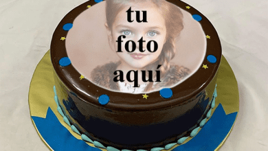torta texto 27 390x220 - Crear imágenes de pastel de cumpleaños con foto y nombre