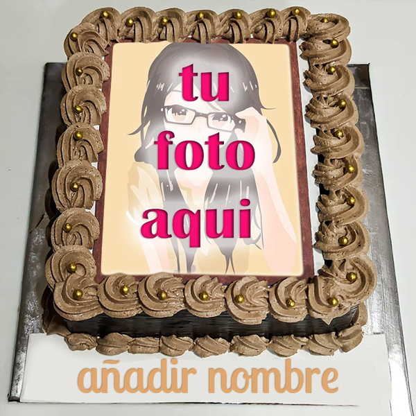 torta texto 28 - Pastel de cumpleaños de chocolate agregar nombre y foto