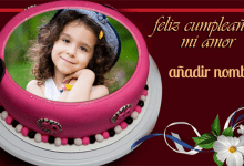torta texto 6 220x150 - Tarta De Feliz Cumpleaños Con Tu Foto Y Tu Nombre