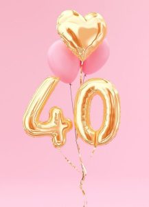 40 globos dorados Felices 40 anos Imagen 217x300 - feliz cumpleaños 40 años felicidades