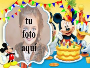 Mickey Mouse Disney Marcos Para Fotos - Feliz Cumpleaños