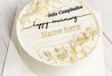 Add Name Online on Happy Birthday Cake 220x150 - Agregar Nombre en Línea en el Pastel de Cumpleaños Feliz