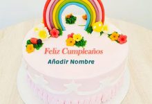 Birthday Cake For Kids With Name 1 220x150 - Beautiful Happy Rainbow Cake For Kids Birthday With Name