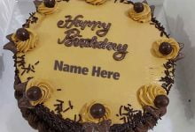 Chocolate Birthday Cake with Name 220x150 - El pastel de cumpleaños de chocolate más dulce con nombre