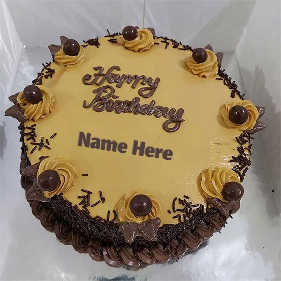 Chocolate Birthday Cake with Name - How to Write Name on birthday cake Online Free
