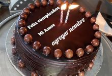 Hermosa torta de chocolate Imagenes 220x150 - Hermosa torta de chocolate con velas con nombre