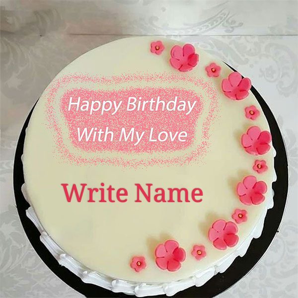 With My Love Birthday Cake With Name - Tarta "Con Mi Amor #para Enamorado con Nombre