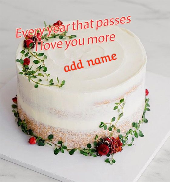 Write a name on the most beautiful romantic cake in the world - Escribe un nombre en la tarta romántica más hermosa del mundo.