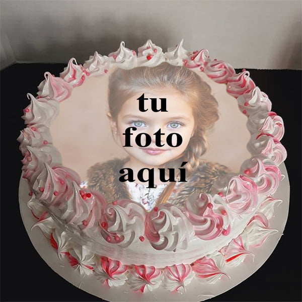 pastel de cumpleanos con foto 107 - Personalice El Pastel De Cumpleaños Con Helado De Flores Con La Edición De Fotos