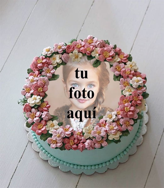 pastel de cumpleanos con foto 115 - Pastel De Deseos De Feliz Cumpleaños Big Day Con Edición De Fotos
