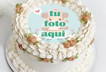 pastel de cumpleanos con foto 122 220x150 - Pastel De Flores De Boda Con Foto Para Aniversario