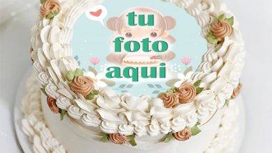 pastel de cumpleanos con foto 122 390x220 - Pastel De Flores De Boda Con Foto Para Aniversario