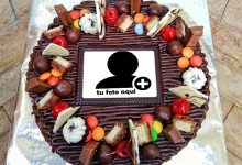pastel de cumpleanos con foto 62 220x150 - Tarta De Cumpleaños De Chocolate Con Frutas Con Tu Foto
