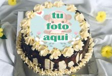 pastel de cumpleanos con foto 84 220x150 - Torta De Deseos De Cumpleaños Con Crema De Chocolate Con Edición De Fotos