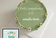 pastel de cumpleanos con texto 11 1 220x150 - Tarta Feliz Cumpleaños Verde Con Nombre Y Foto