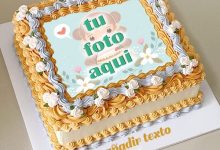 pastel de cumpleanos con texto 13 1 220x150 - Torta De Deseos De Cumpleaños Cuadrado Naranja Con Nombre Y Foto