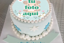 pastel de cumpleanos con texto 2 1 220x150 - Pastel de cumpleaños de copos de nieve con nombre y edición de fotos
