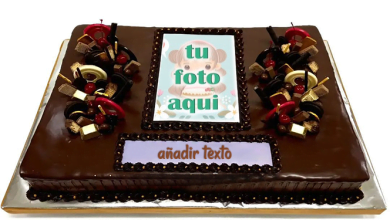 pastel de cumpleanos con texto 9 1 390x220 - Feliz Cumpleaños Deseos De Cumpleaños De Chocolate Con Nombre Y Foto