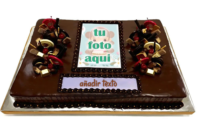 pastel de cumpleanos con texto 9 1 - Feliz Cumpleaños Deseos De Cumpleaños De Chocolate Con Nombre Y Foto